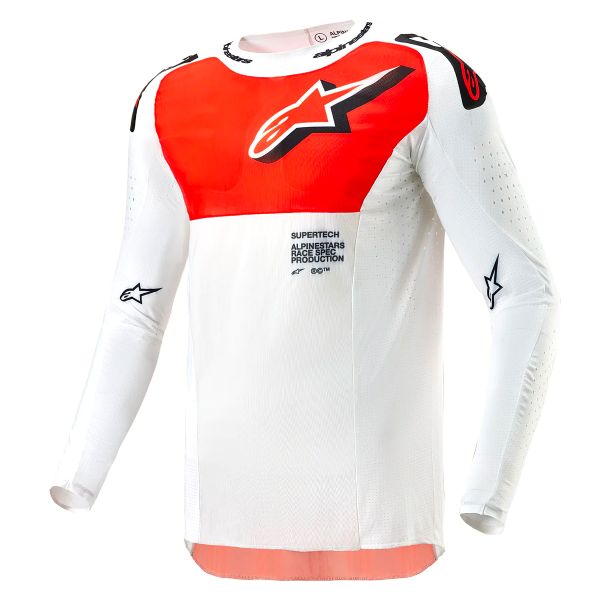 Maillot Cross Alpinestars Supertech Ward White Hot Orange