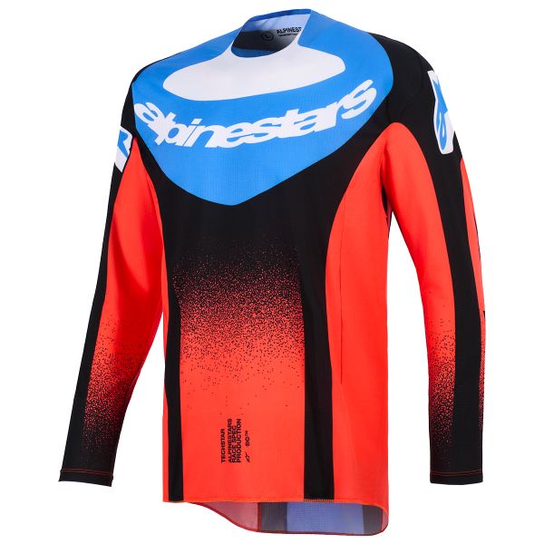 Maillot Cross Alpinestars Techstar Knif Jersey Orange Black Ucla Blue