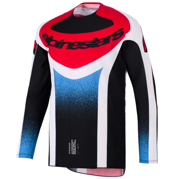 Maillot Cross Alpinestars Techstar Nomur Jersey Black White Red