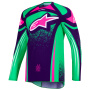 Maillot Cross Alpinestars Techstar Nomur Jersey Deep Purple Green Pink Fluo