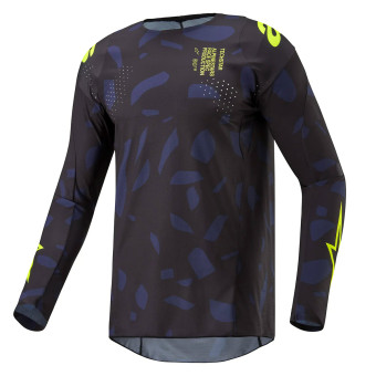 Maillot Cross Alpinestars Techstar Rantera Black Navy Yellow Fluo