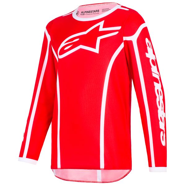 Maillot Cross Alpinestars Youth Fluid Apex Jersey Red White