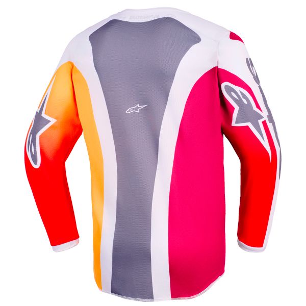 Alpinestars Youth Fluid Portl Jersey Red Light Gray Dark Gray