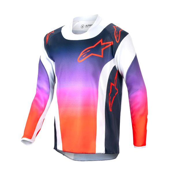 Maillot Cross Alpinestars Youth Racer Hoen Light Grey Hot Orange Black