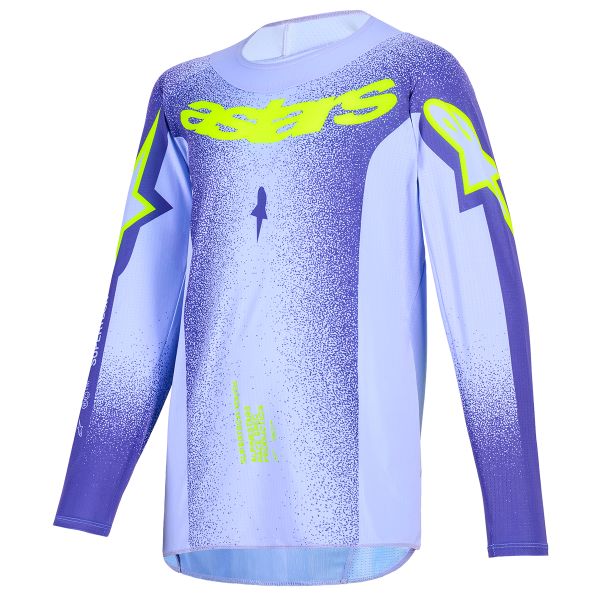 Maillot Cross Alpinestars Youth Supertech Scenz Jersey Purple Yellow Fluo