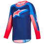 Maillot Cross Alpinestars Youth Supertech Vista Jersey Dark Navy Hot Coral Cobalt