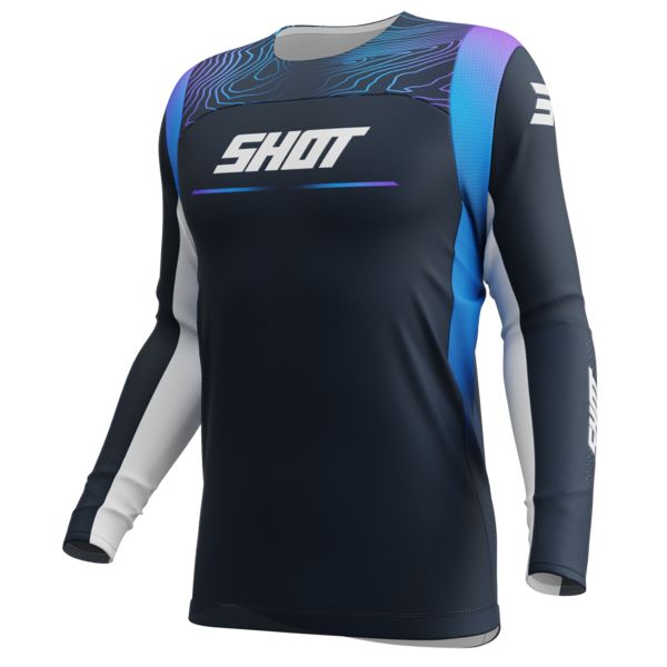 Maillot Cross SHOT Contact Kid Apex Blue