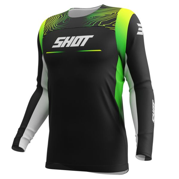 Maillot Cross SHOT Contact Kid Apex Neon Yellow