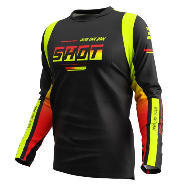 Maillot Cross SHOT Devo Block Neon Yellow