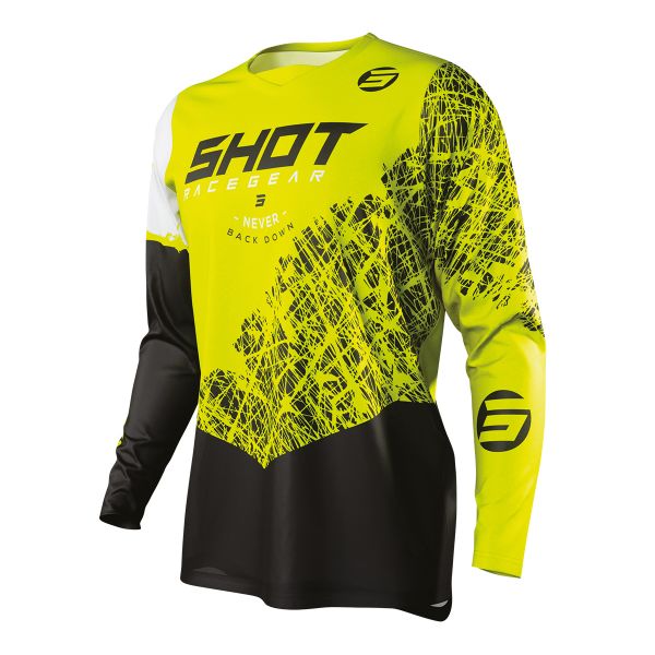 Maillot Cross SHOT Devo Storm Lime Enfant