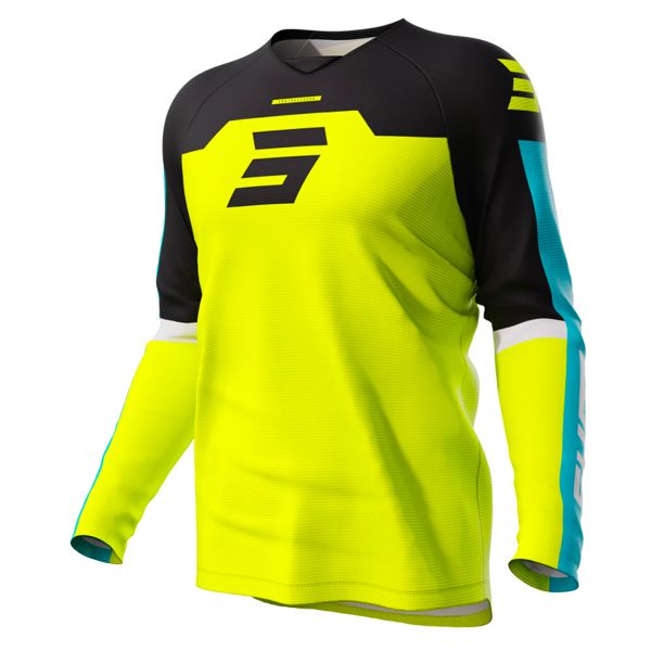 Maillot Cross SHOT Draw Iron Neon Yellow Enfant
