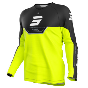 Maillot Cross SHOT Draw Kid Daytona Neon Yellow