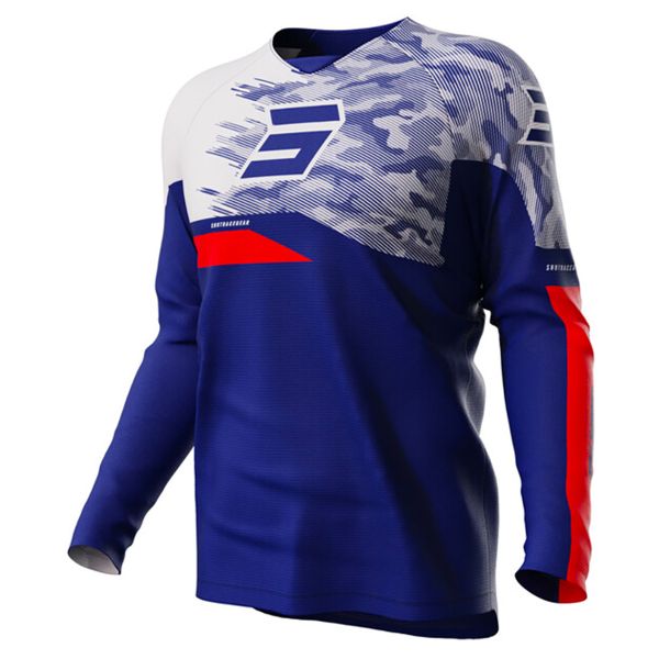 Maillot Cross SHOT Draw Matrix Blue Enfant