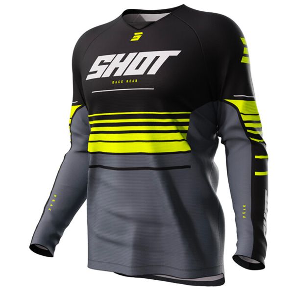 Maillot Cross SHOT Draw Peak Neon Yellow Enfant