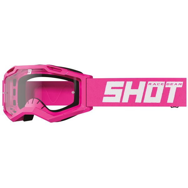 Masque Cross SHOT Rocket Kid 2.0 Solid Neon Pink Glossy
