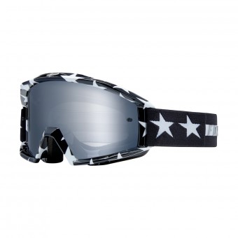 Masque Cross FOX Main Stripe Noir Blanc Masque Cross FOX Main Stripe Noir Blanc