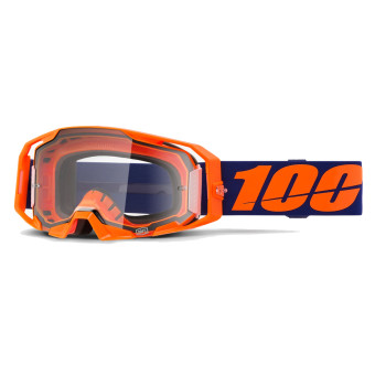 Masque Cross 100% Armatic Orange Fluo - Ecran Clair