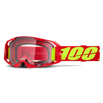 Masque Cross 100% Armatic Rouge - Ecran Clair