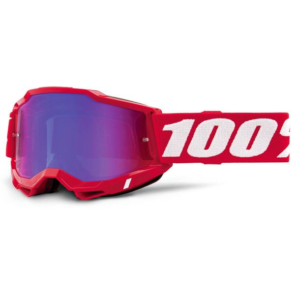 Masque Cross 100% Accuri 2 Rouge Enfant - Iridium Rouge Bleu Masque Cross 100% Accuri 2 Rouge Enfant - Iridium Rouge Bleu