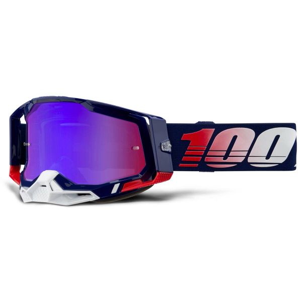 Masque Cross 100% Racecraft 2 Republic - Iridium Rouge Bleu