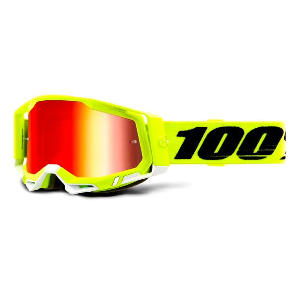 Masque Cross 100% Racecraft 2 Yellow - Iridium Rouge