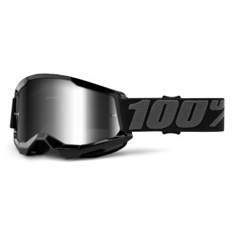 Masque Cross 100% Strata 2 Black - Iridium Argent Masque Cross 100% Strata 2 Black - Iridium Argent