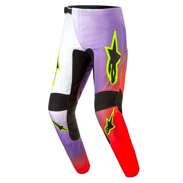 Pantalon Cross Alpinestars Fluid Lucent White Neon Red Yellow Fluo Pant