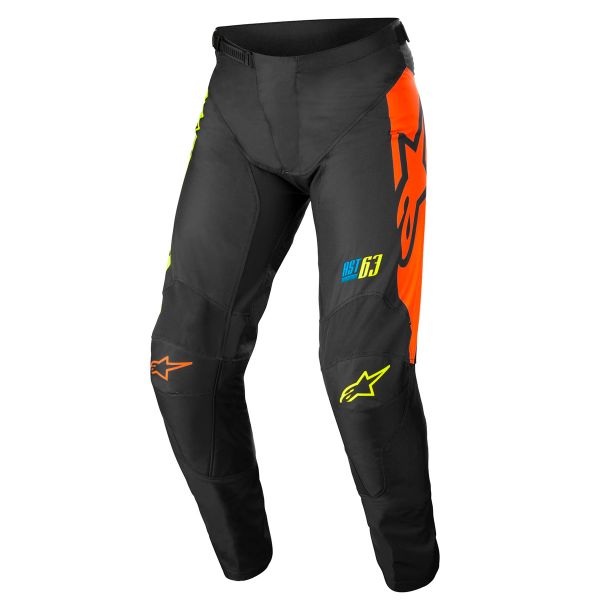 Pantalon Cross Alpinestars Racer Compass Black Yellow Fluo Coral Pant Pantalon Cross Alpinestars Racer Compass Black Yellow Fluo Coral Pant