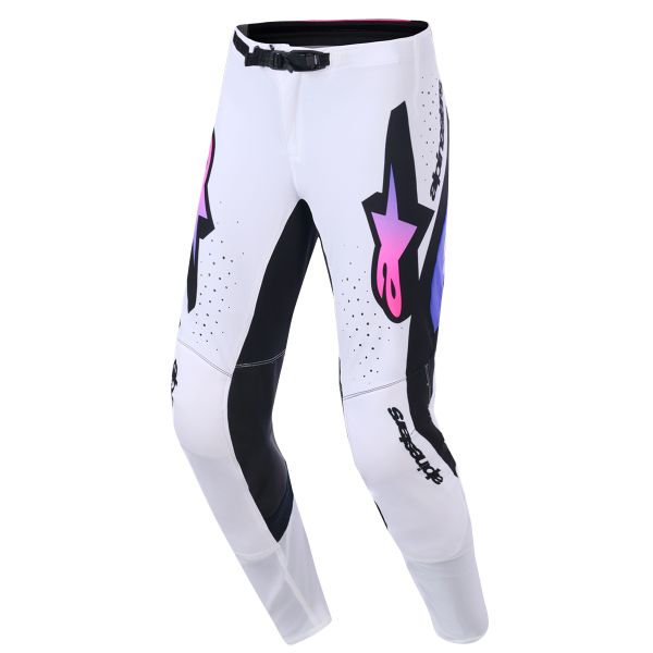 Pantalon Cross Alpinestars Supertech Pro Vista Pants White Purple Black Pantalon Cross Alpinestars Supertech Pro Vista Pants White Purple Black