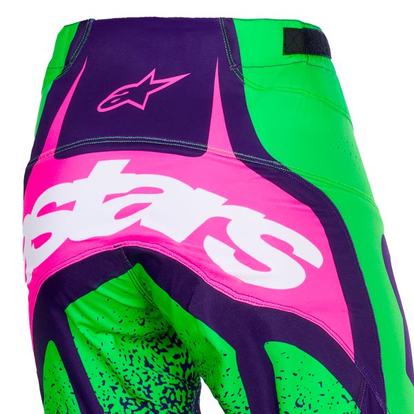 Alpinestars Techstar Nomur Pants Deep Purple Green Pink Fluo