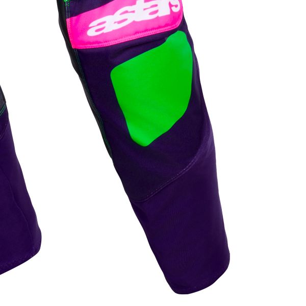 Alpinestars Techstar Nomur Pants Deep Purple Green Pink Fluo