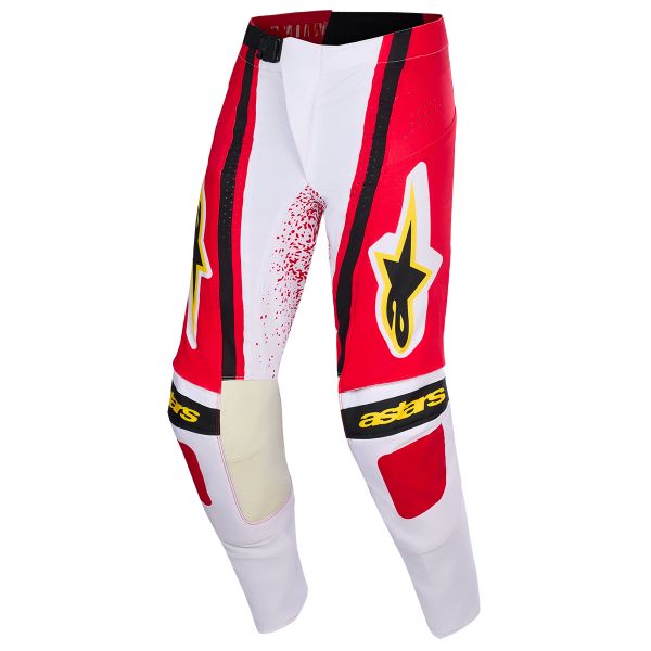 Pantalon Cross Alpinestars Techstar Nomur Pants Light Gray Red Black