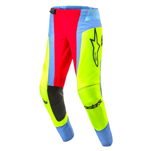 Pantalon Cross Alpinestars Techstar Ocuri Light Blue Yellow Fluo Red Berry Pant