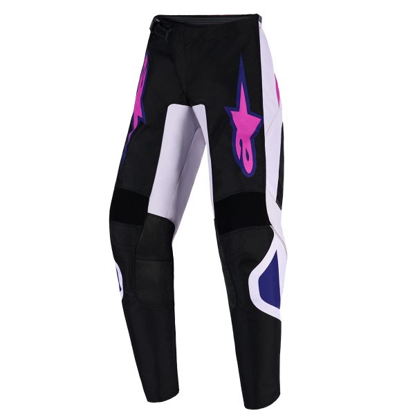 Pantalon Cross Alpinestars Youth Fluid Grid Pants Black Light Gray Purple