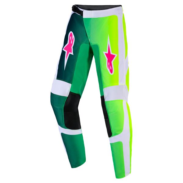 Pantalon Cross Alpinestars Youth Fluid Portl Pants Green White Black