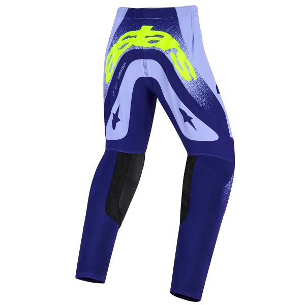 Alpinestars Youth Supertech Scenz Pants Purple Yellow Fluo