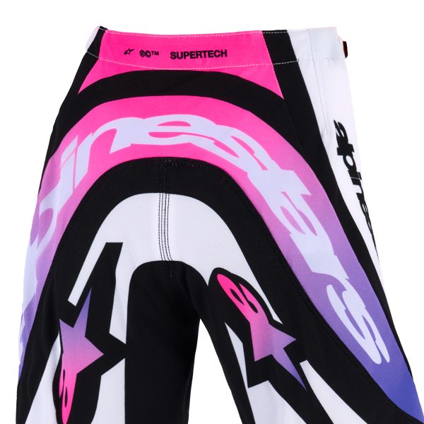 Alpinestars Youth Supertech Vista Pants White Purple Black