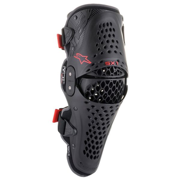 Genouilleres Cross Alpinestars SX-1 V2 Knee Protector Black Red