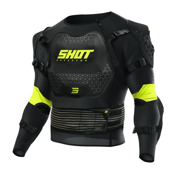 Gilet Cross SHOT Protection Haut Du Corps Optimal 2.0 Black Neon Yellow