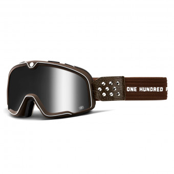 Masque Moto 100% Barstow Garage Mirror Silver Lens Masque Moto 100% Barstow Garage Mirror Silver Lens