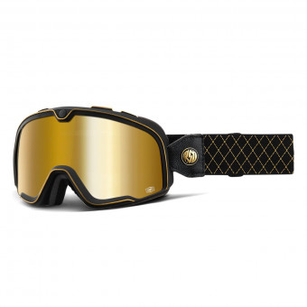 Masque Moto 100% Barstow Roland Sands Mirror Gold Lens Masque Moto 100% Barstow Roland Sands Mirror Gold Lens