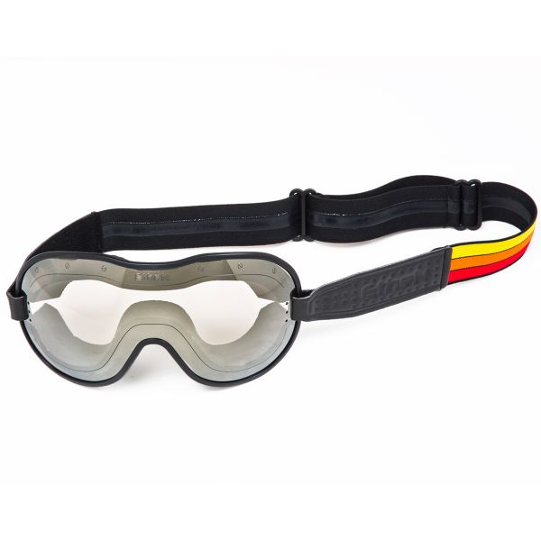 Masque Moto Ethen Masque Cafe Racer Rouge Jaune Orange