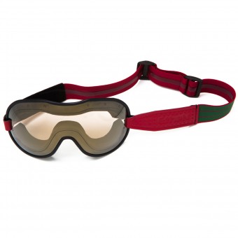 Masque Moto Ethen Masque Cafe Racer Vert Bordeaux