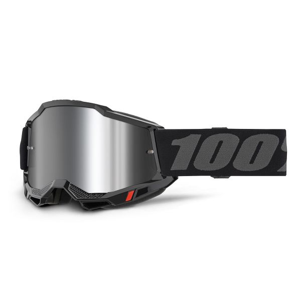 Masque Cross 100% Accuri 2 Noir - Iridium Argent Masque Cross 100% Accuri 2 Noir - Iridium Argent