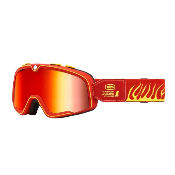 Masque Moto 100% Barstow Death Spray Iridium Rouge