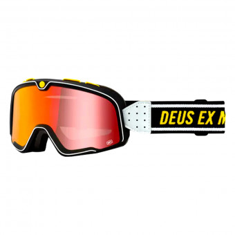 Masque Moto 100% Barstow Deus - Ecran Iridium Rouge Masque Moto 100% Barstow Deus - Ecran Iridium Rouge