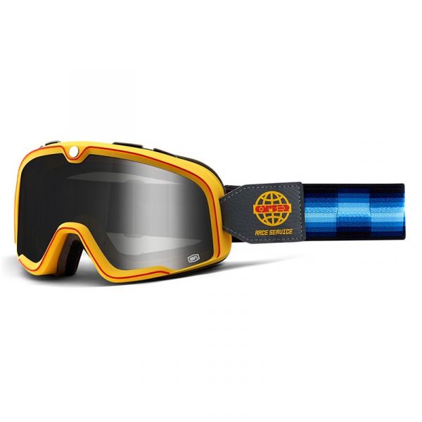 Masque Moto 100% Barstow Race Service - Iridium Argent Masque Moto 100% Barstow Race Service - Iridium Argent