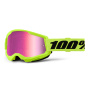 Masque Cross 100% Strata 2 Jaune Fluo - Iridium Rose