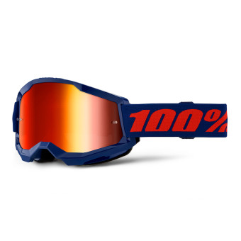 Masque Cross 100% Strata 2 Navy - Iridium Rouge Masque Cross 100% Strata 2 Navy - Iridium Rouge