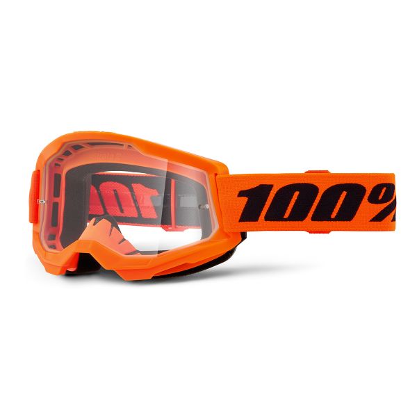 Masque Cross 100% Strata 2 Orange Fluo Masque Cross 100% Strata 2 Orange Fluo